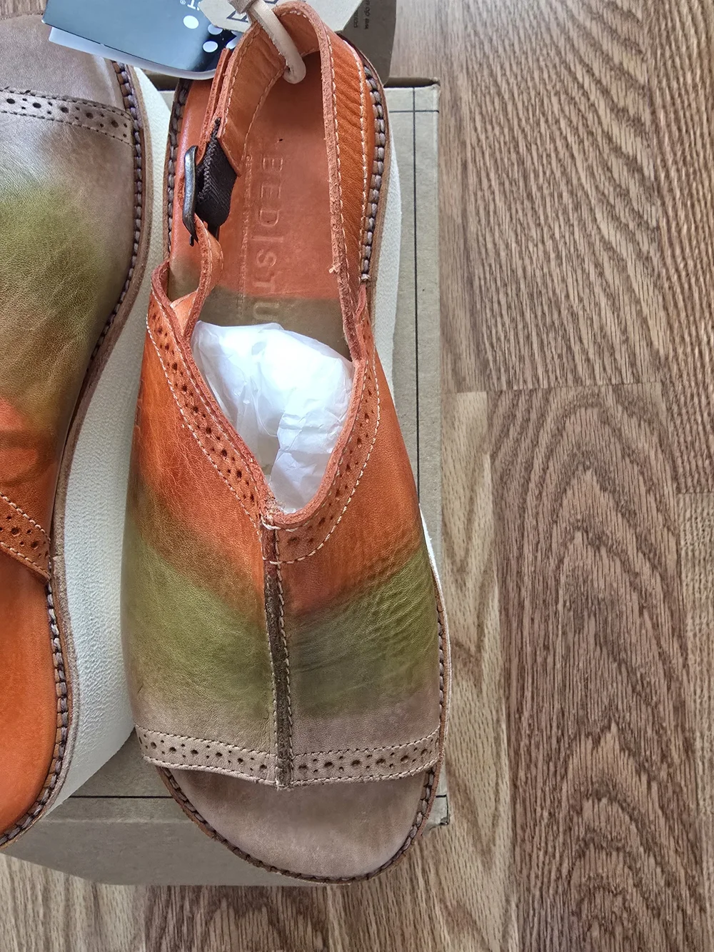 Womans Brand New Size 8.5 Bed|Stu LIBRARY MELON ID SANDALS. PLATFORM SANDAL 🤩